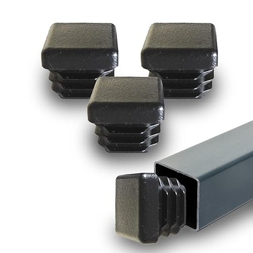 Square plastic tubing end cap - tubing,