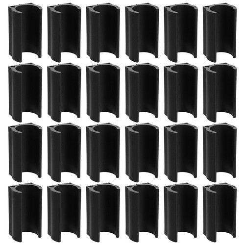 Black plastic chair feet - plastic,